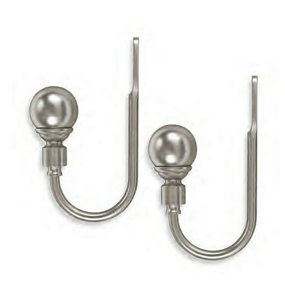 Unique Decorative Ball Curtain Holdback Arms Pewter Set Of 2
